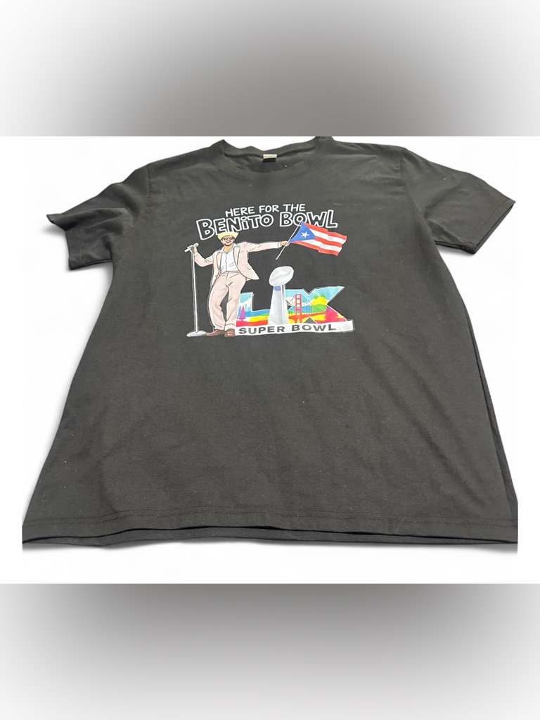 Benito Bowl Super Bowl Graphic Tee  Black